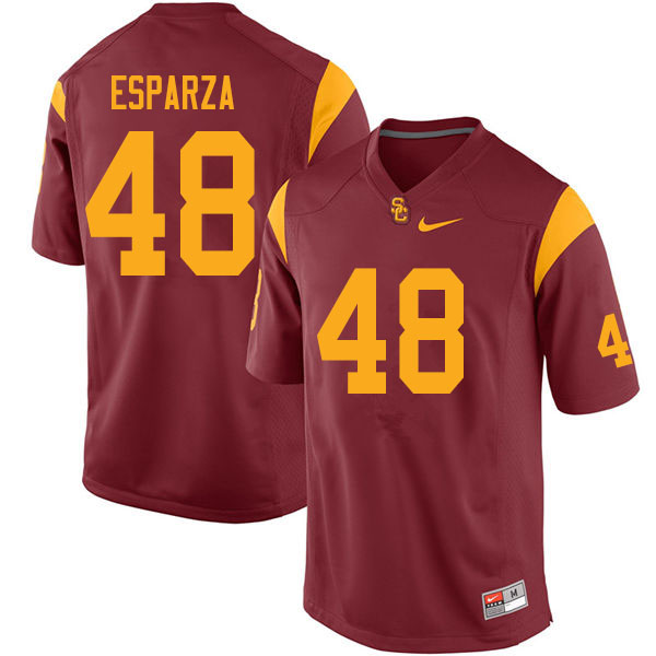 Men #48 Peter Esparza USC Trojans College Football Jerseys Sale-Cardinal